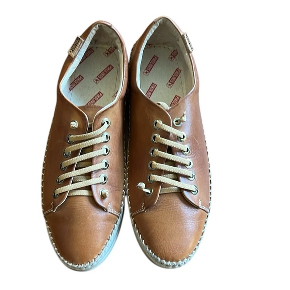 Pikolinos Riola Leather Lace Up Sneaker Shoe Brandy Tan Spain EU 41/US 10-10.5 - Picture 3 of 16